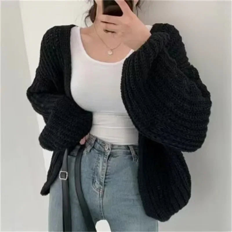 New  Chic Fashion Short Cardigans Knitted Poncho Women Summer