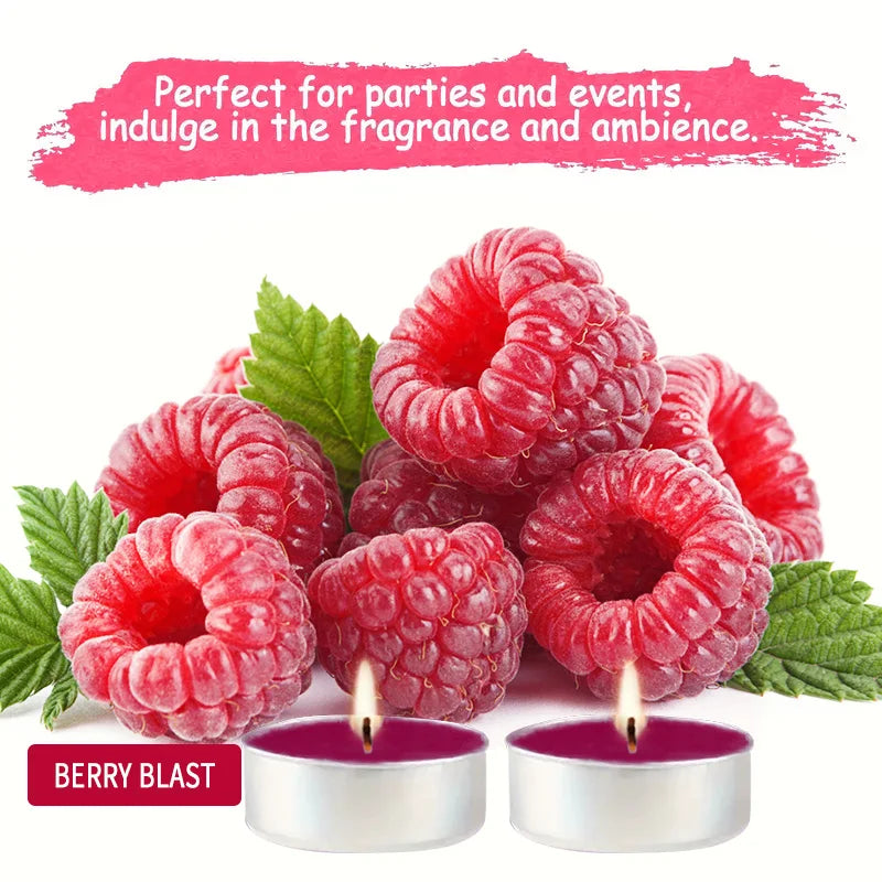 Air Fusion 100 Count Tea Light Candles Burgundy Berry Aromatherap