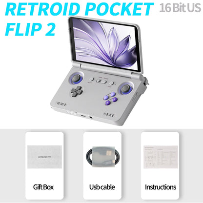 2025 Retroid Pocket Flip2 Retro Handheld Game Console