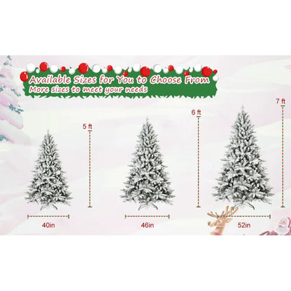5ft Flocked Christmas Tree with 768 Tips,