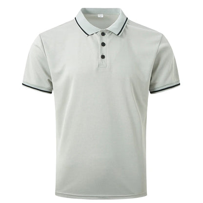 Men s Casual Short Sleeve Button Down Shirt with Turn-down Collar Solid Color Summer Top for Daily Wear and Outings