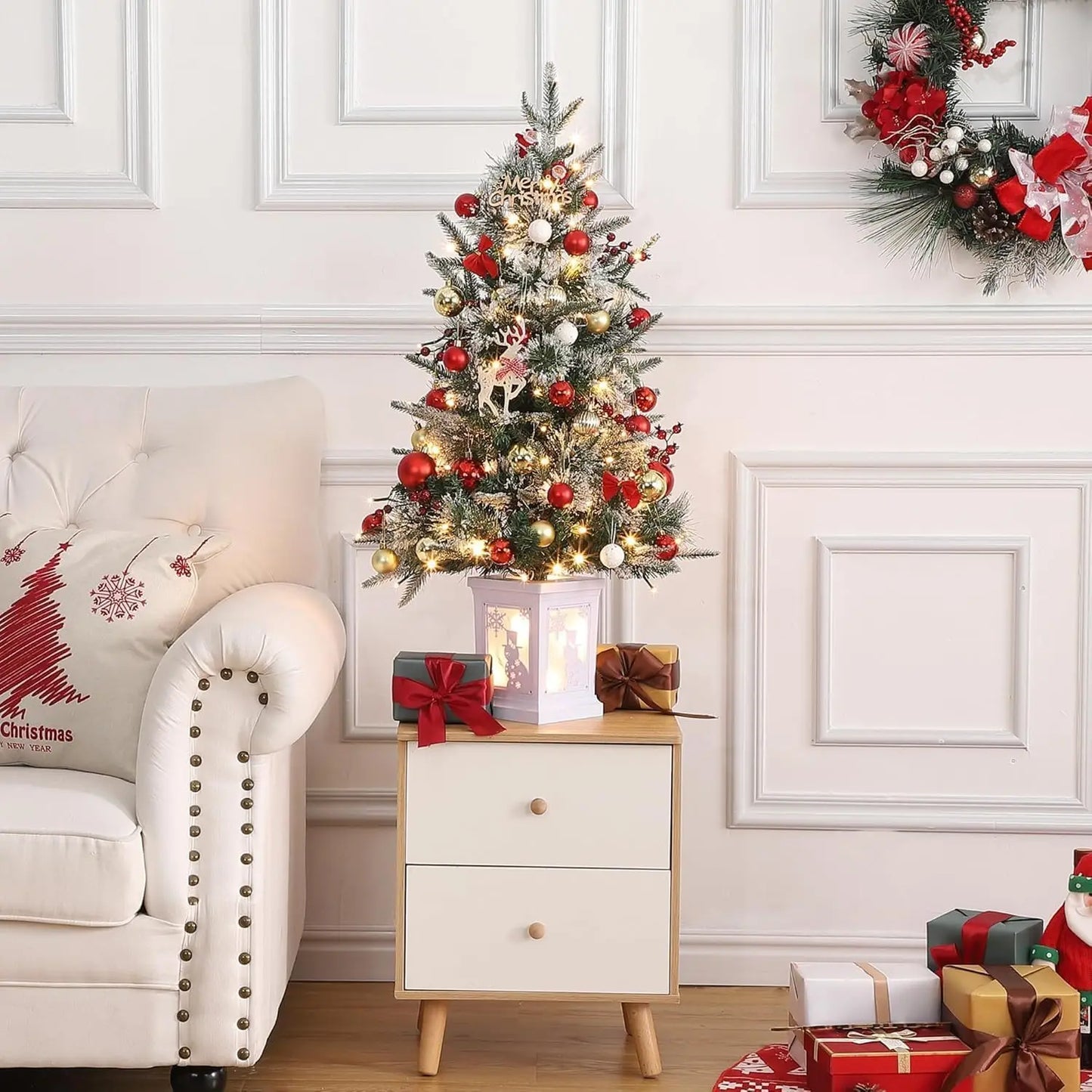 3 ft Tabletop Christmas Tree, Pre-lit Xmas Tree