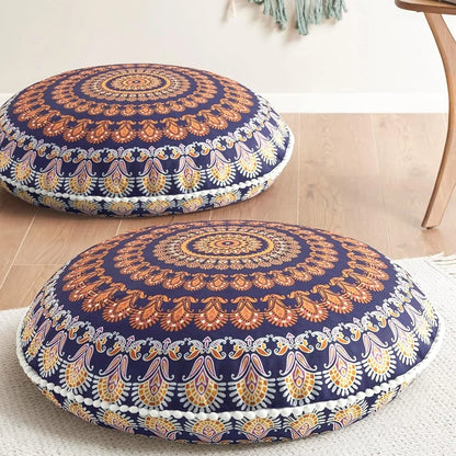 Large Meditation Floor Pillows Set of 2 Memory Foam Cushions
