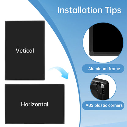 Deli Magnetic Blackboard Dry Erase Board, 36" x 24" Wall Mounted Black Board with Aluminium Frame for School and Home
