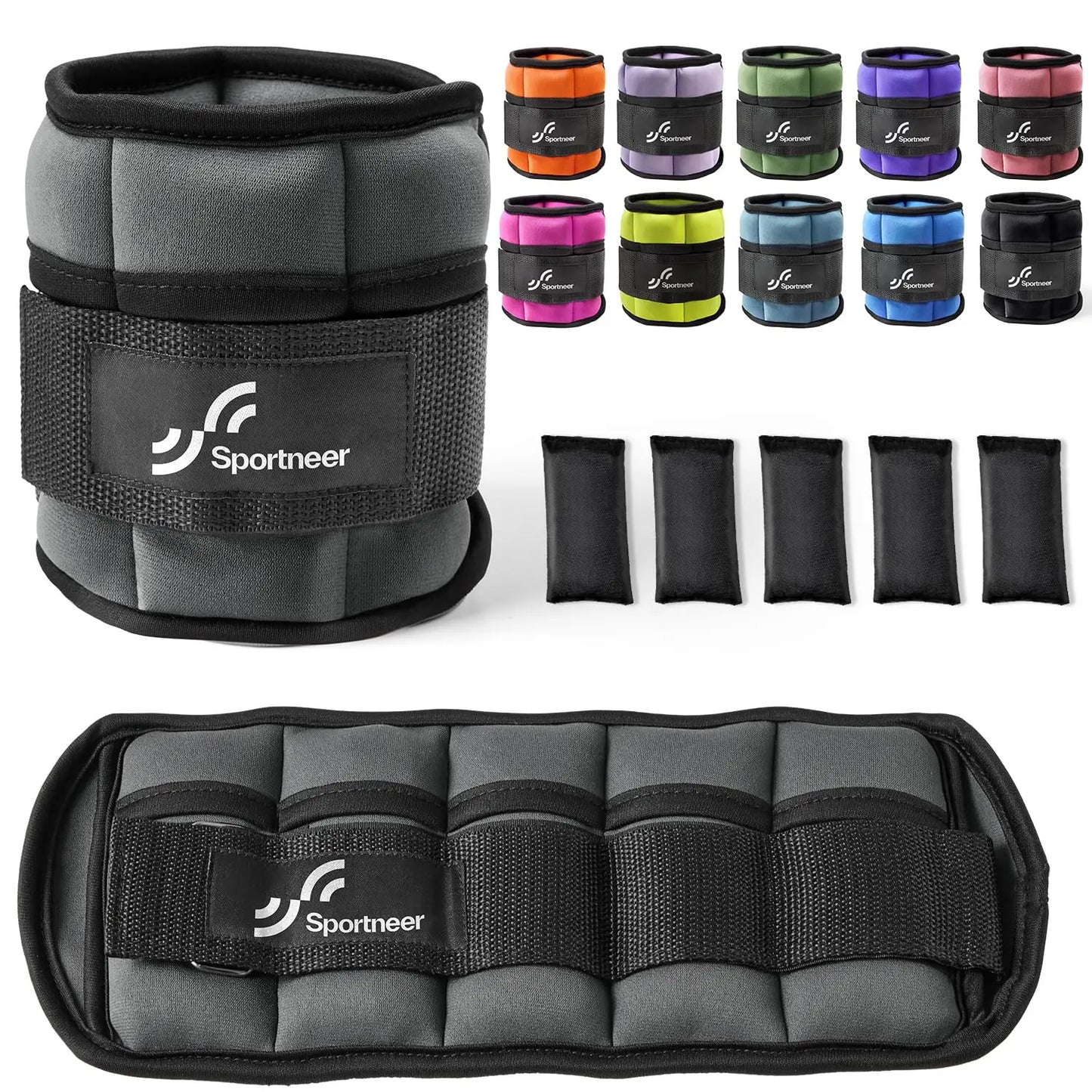 Adjustable Ankle Weights 1Pair 10lb Leg Weight Straps for Women Men