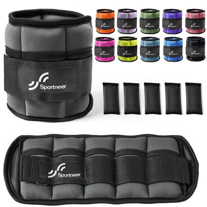 Adjustable Ankle Weights 1Pair 10lb Leg Weight Straps for Women Men