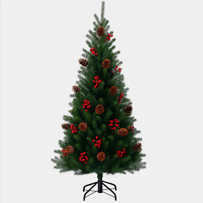 180cm Artificial Spruce Christmas Tree, Pre-Lit Xmas Tree