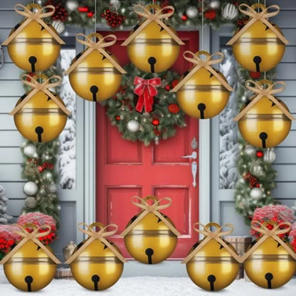 11 Pcs Large Inflatable Christmas Balls with Bows