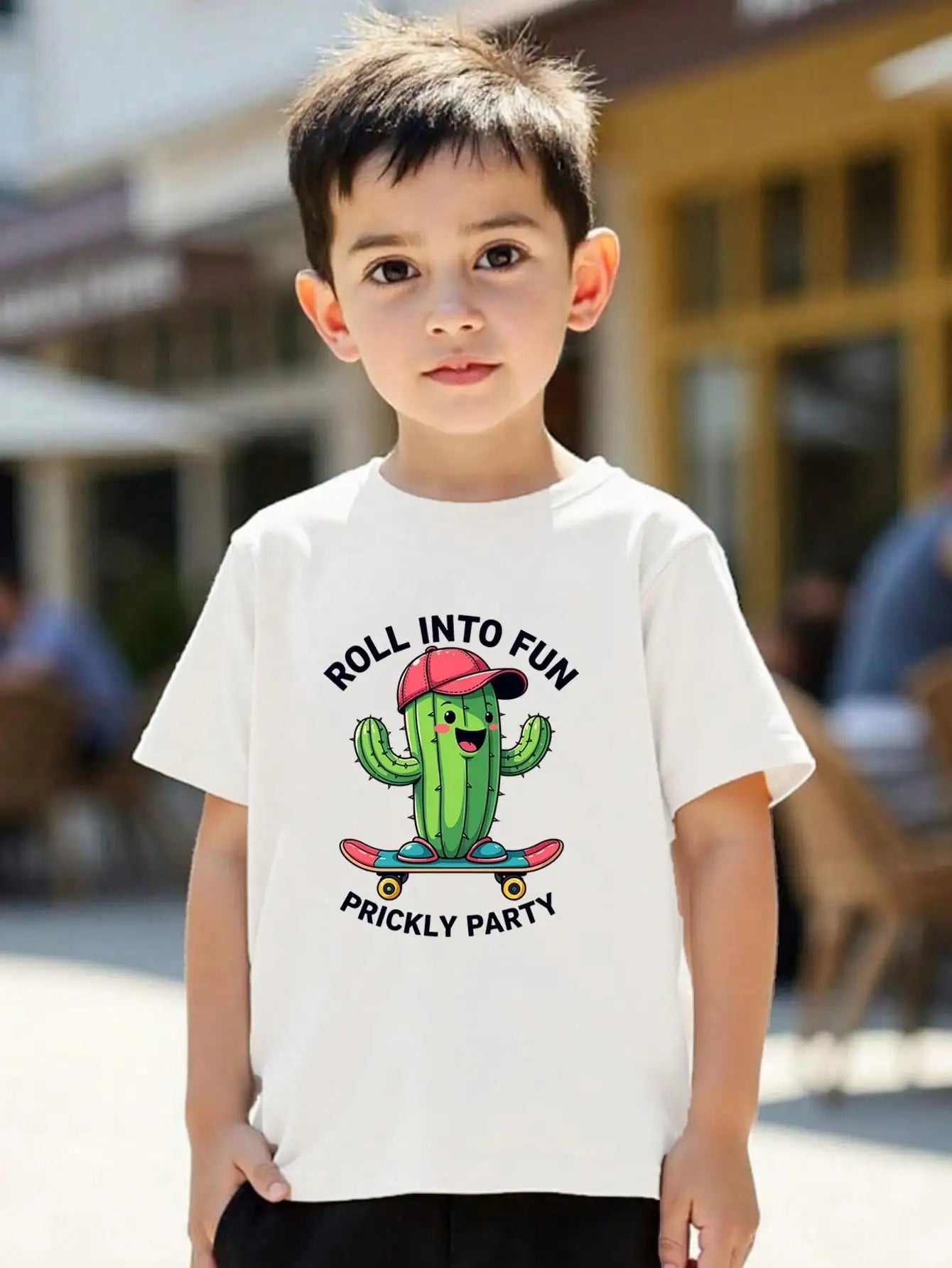 Tween Girls/Boys Clothes, Cactus Theme Cotton T-Shirt,