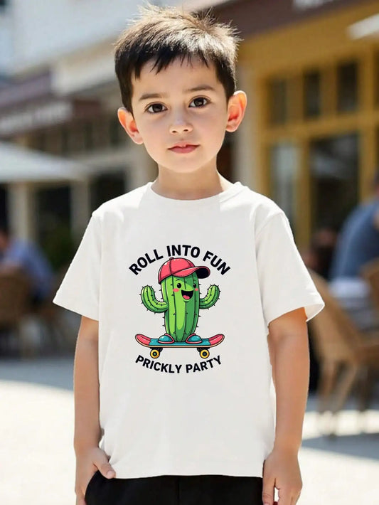 Tween Girls/Boys Clothes, Cactus Theme Cotton T-Shirt,