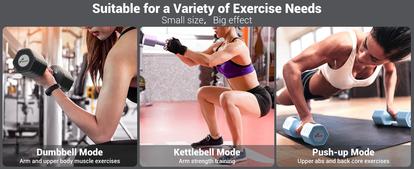 Adjustable Dumbbells 4-in-1 (2-5lb Each) Fast-Adjust Free Weights