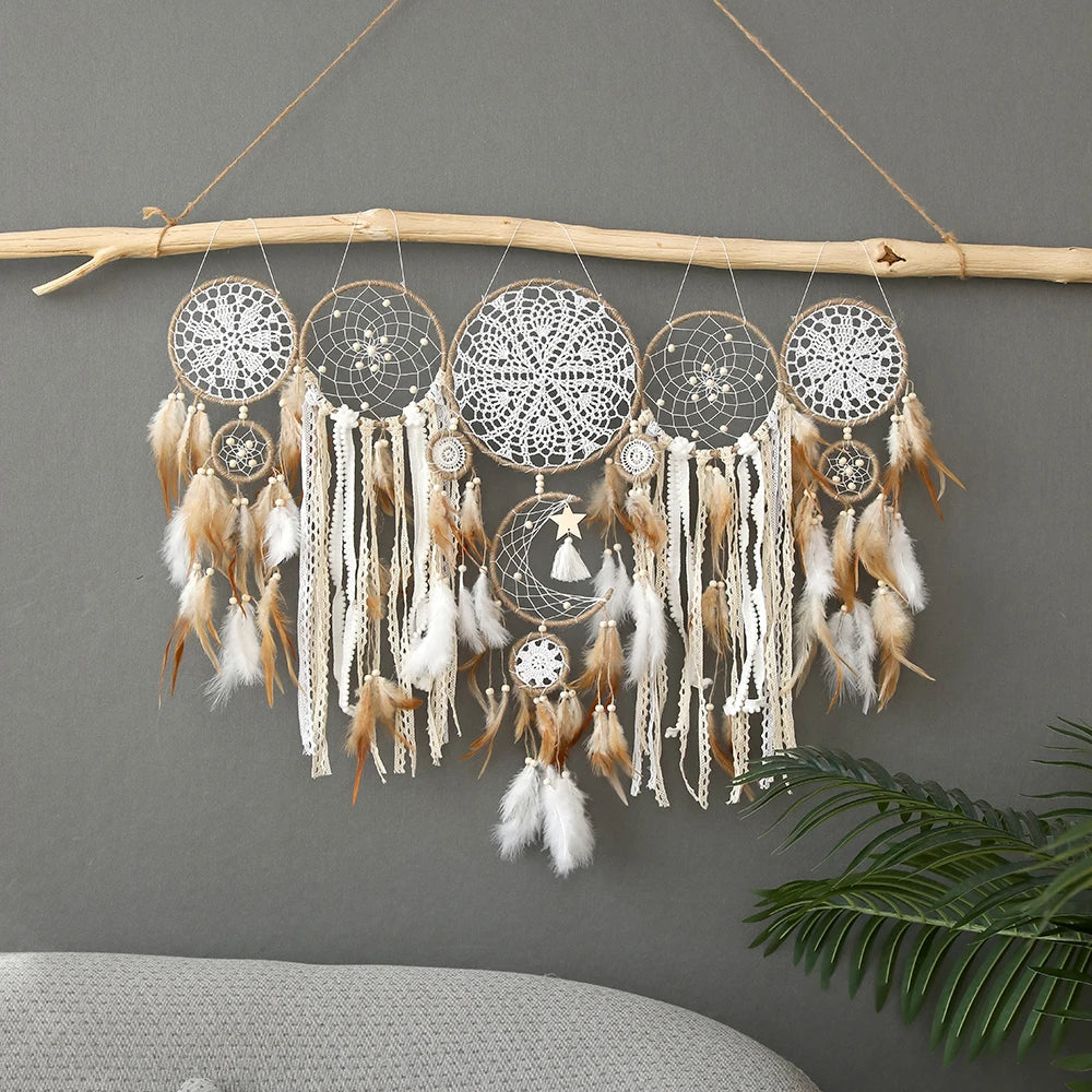 5pcs Bohemian Dreamcatcher Set - Large Wall Hanging