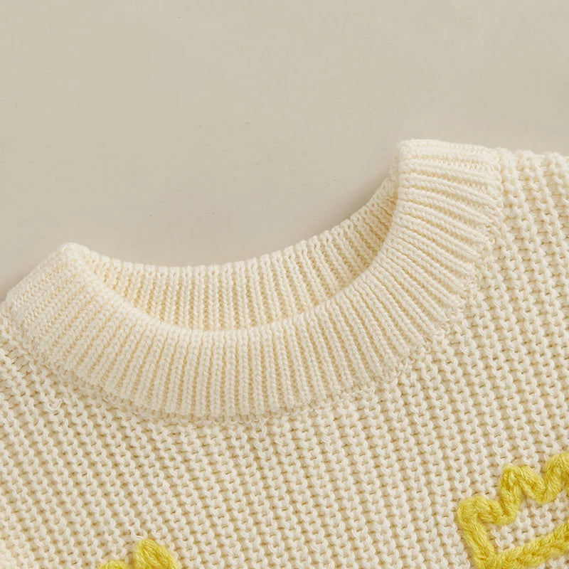 Infant Cable Knit Cardigans with Button Closure and Bear Applique Warm