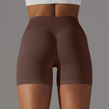 3 Pieces Women Solid Peach  Pants Running, Biker, Yoga