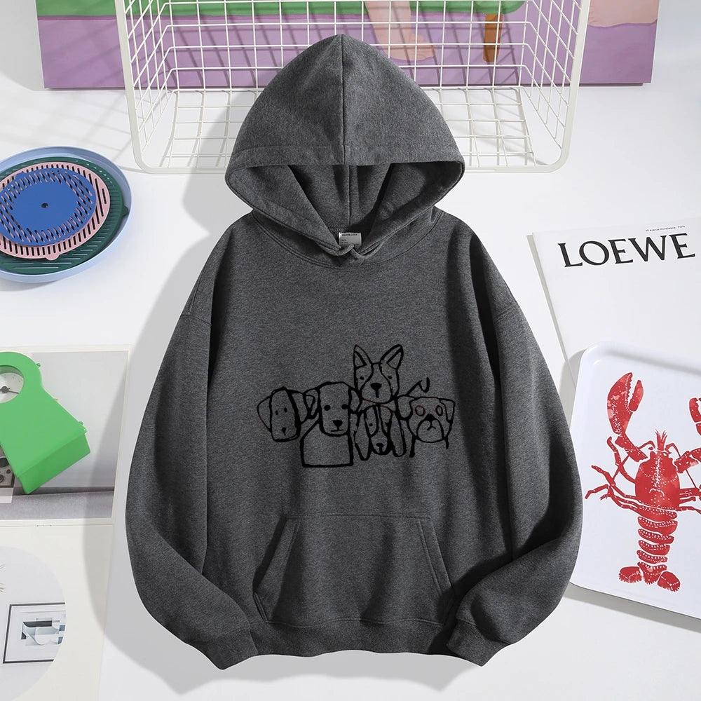 Dog Face Geometric Illustration Design Men's Clothing New