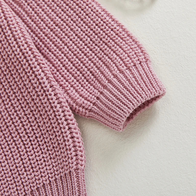 Valentine s Day Love Heart Pattern Knitted Sweater for Girls and Boys Long Sleeve O Neck Pullover Knitwear Top