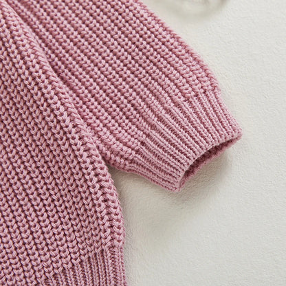 Valentine s Day Love Heart Pattern Knitted Sweater for Girls and Boys Long Sleeve O Neck Pullover Knitwear Top