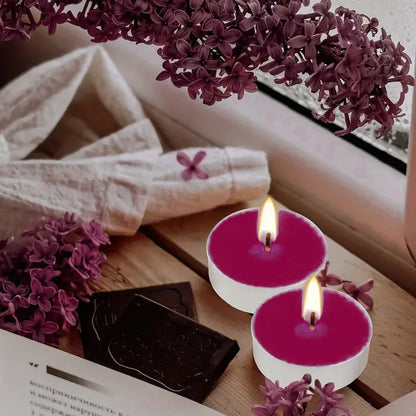 Air Fusion 100 Count Tea Light Candles Burgundy Berry Aromatherap