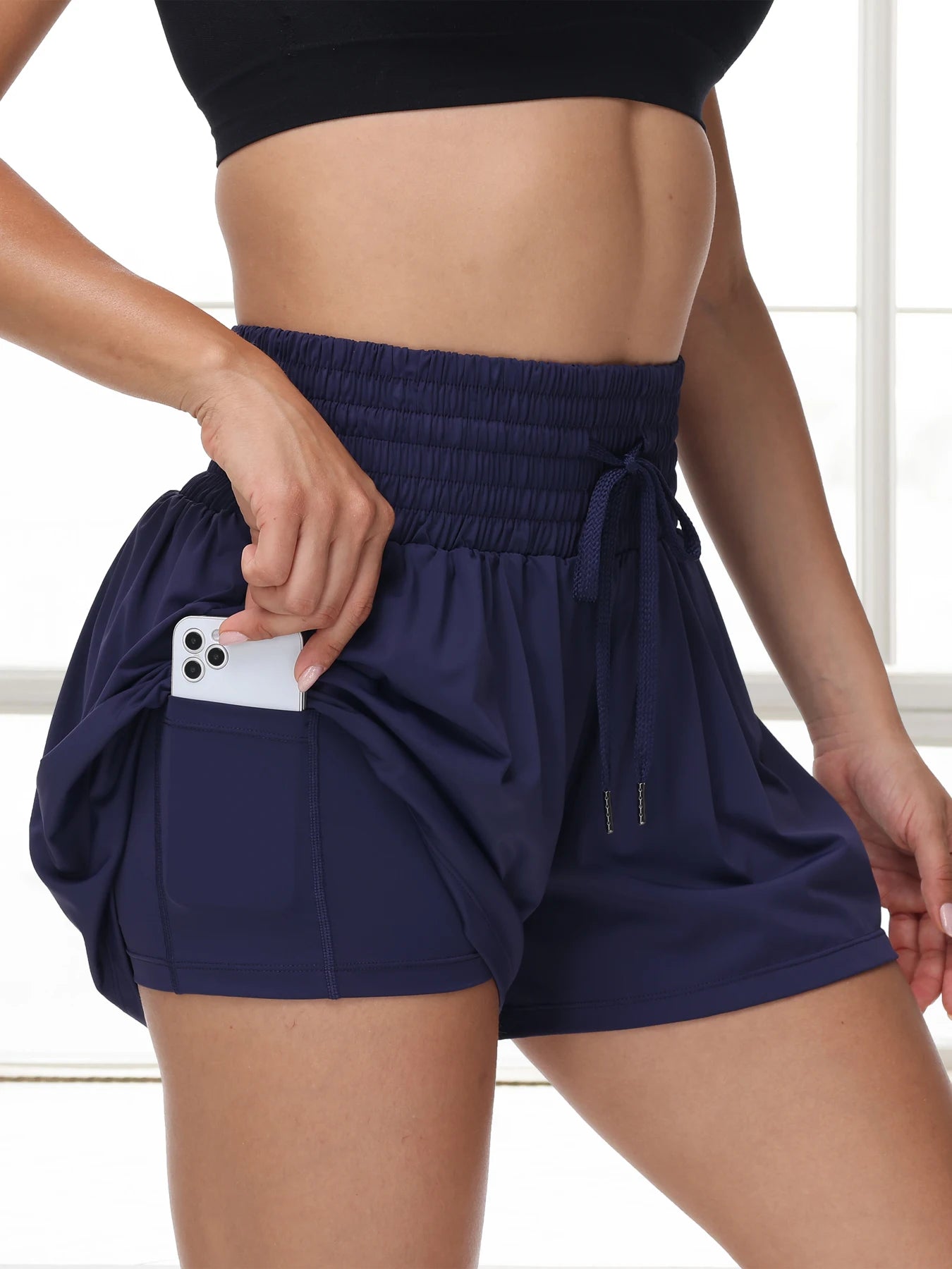 2 in 1 Athletic Shorts for Women Gym Yoga Workout Running Tennis Golf