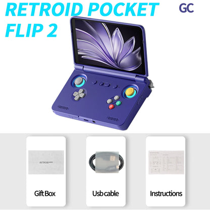 2025 Retroid Pocket Flip2 Retro Handheld Game Console