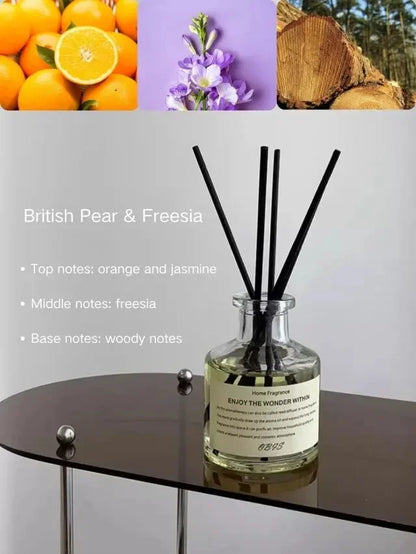 50ml Aromatherapy Essential Oil Flameless Freesia Jasmin Oil with Reed Diffuser