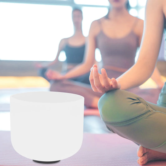 White Crystal Singing Bowl Solar Plexus Chakra 8 Helps Meditate
