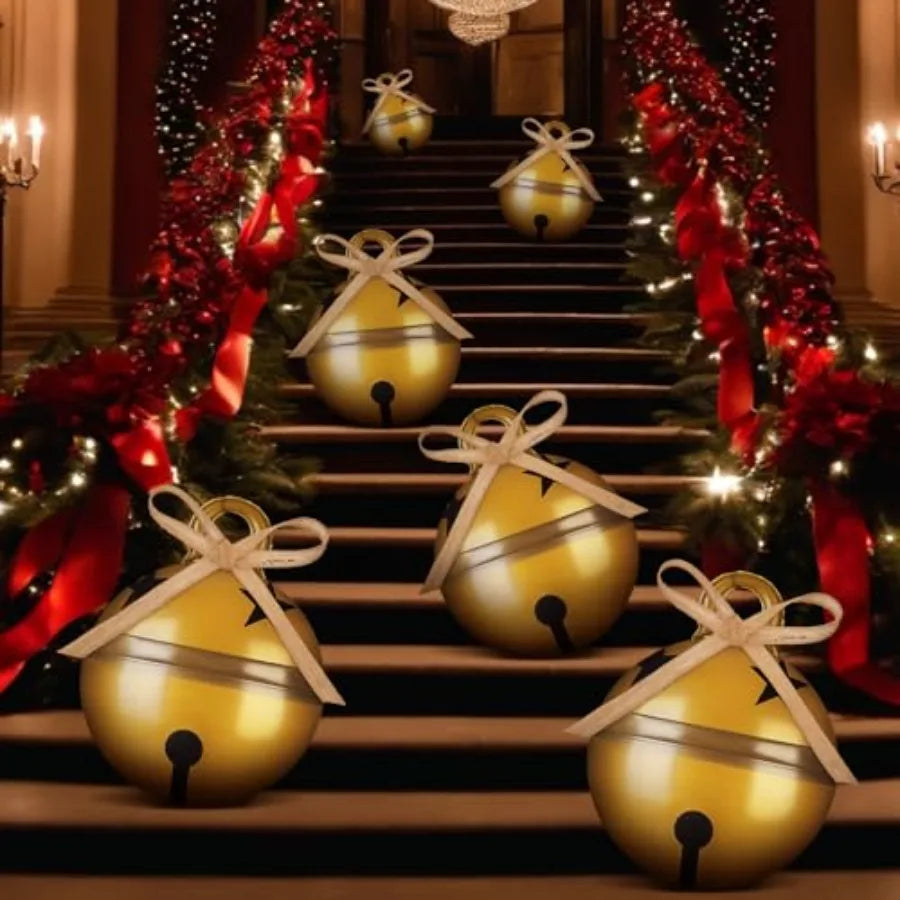 11 Pcs Large Inflatable Christmas Balls with Bows