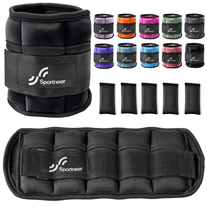Adjustable Ankle Weights 1Pair 10lb Leg Weight Straps for Women Men