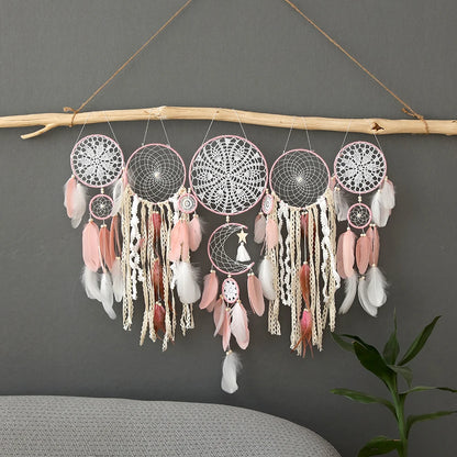 5pcs Bohemian Dreamcatcher Set - Large Wall Hanging