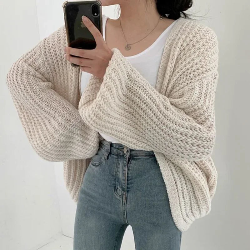 New  Chic Fashion Short Cardigans Knitted Poncho Women Summer