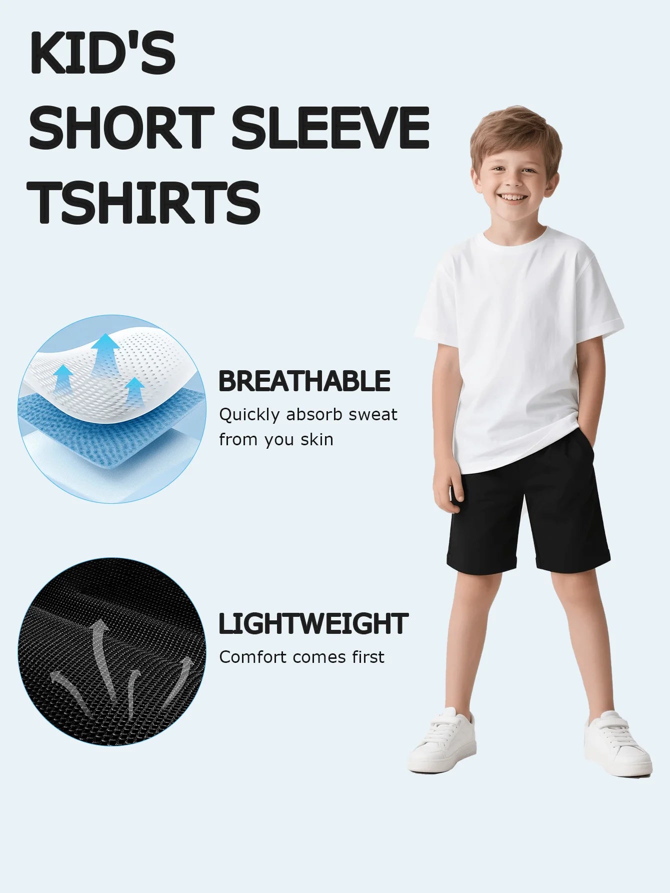 Tween Girls [Cotton T-Shirt Pattern] White Cotton T-Shirt,  Tee With Bear And Campfire Illustration