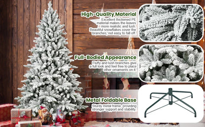 Makeatree Snow Flocked 5FT 6FT 7FT Christmas Tree