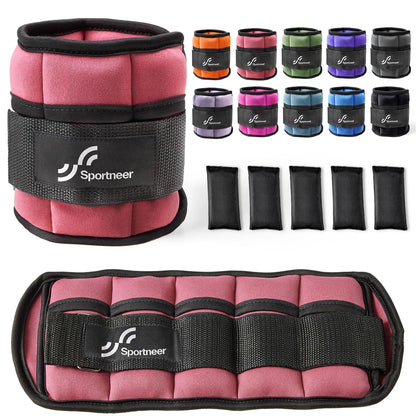 Adjustable Ankle Weights 1Pair 10lb Leg Weight Straps for Women Men