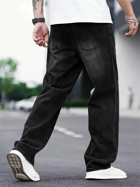 Men's Classic Cotton Blend Jeans - Relaxed Fit,