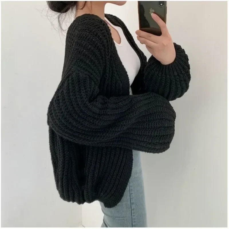 New  Chic Fashion Short Cardigans Knitted Poncho Women Summer