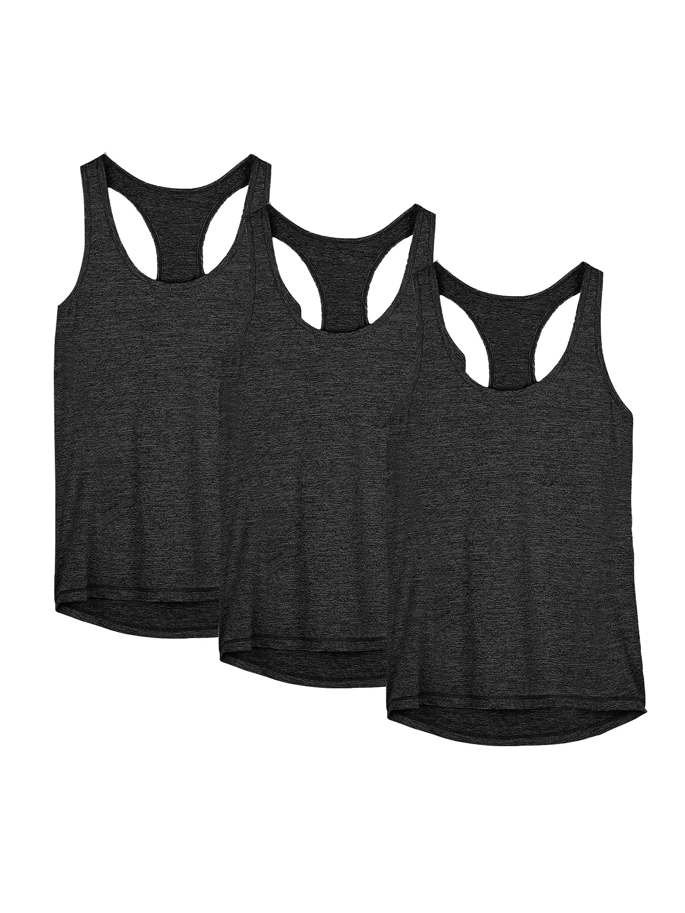 3 Pcs Women Sport tank Tops Loose Tops Quick Dryt