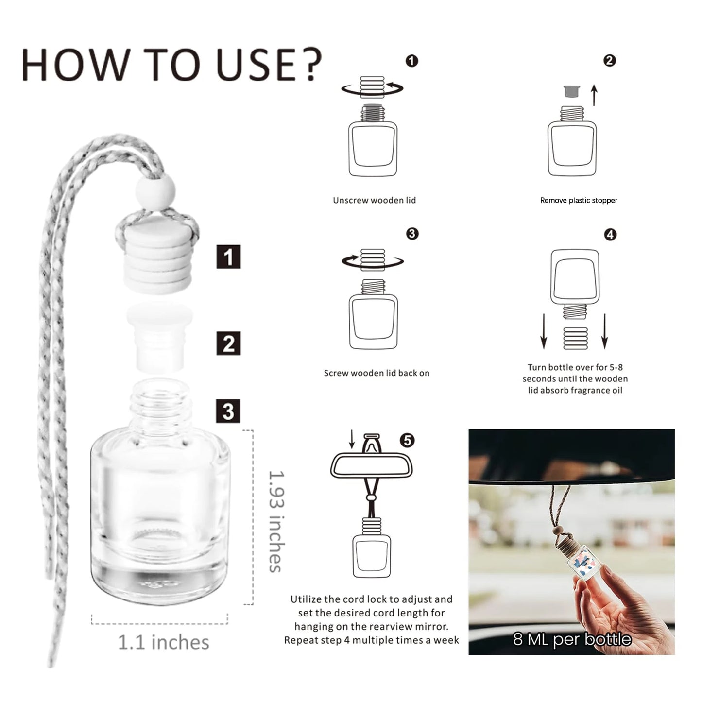 Car aromatherapy suspension car  bottle