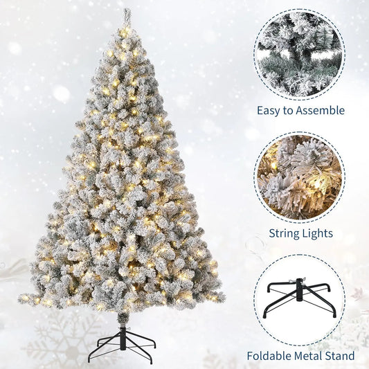7.5FT Christmas Tree Prelit Artificial Christmas Tree