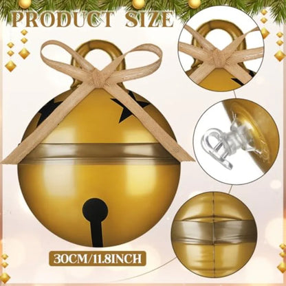 11 Pcs Large Inflatable Christmas Balls with Bows