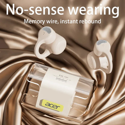 Acer Clip-on Ear Earbuds TWS Earbuds Bluetooth 5.3 Low Latency