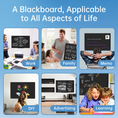Deli Magnetic Blackboard Dry Erase Board, 36" x 24" Wall Mounted Black Board with Aluminium Frame for School and Home