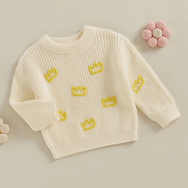 Infant Cable Knit Cardigans with Button Closure and Bear Applique Warm