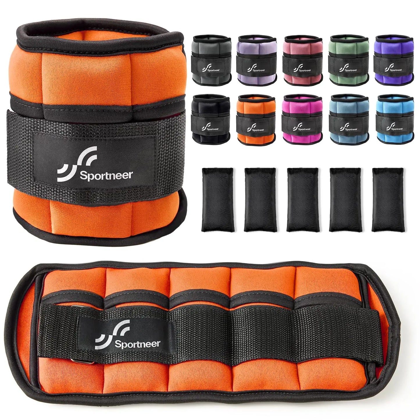 Adjustable Ankle Weights 1Pair 10lb Leg Weight Straps for Women Men