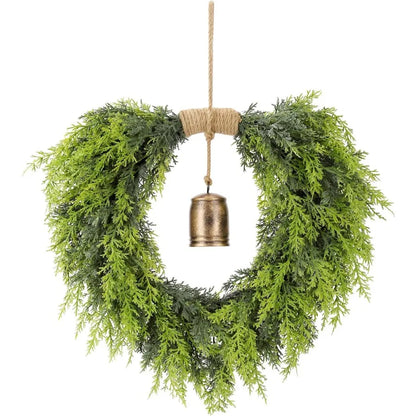 Real Touch Artificial Cedar Wreath 20 with BellWr