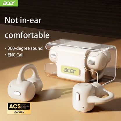 Acer Clip-on Ear Earbuds TWS Earbuds Bluetooth 5.3 Low Latency