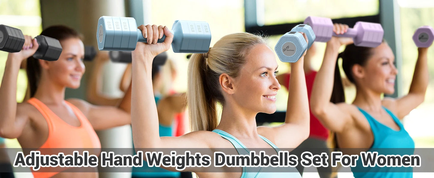 Adjustable Dumbbells 4-in-1 (2-5lb Each) Fast-Adjust Free Weights
