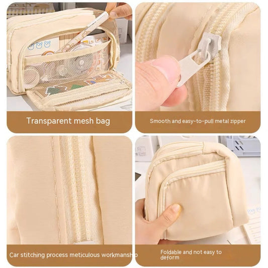Pencil Case Large Capacity Pencil Pouch Handheld Pen Bag  Teen Girl Boy Men Women Adult