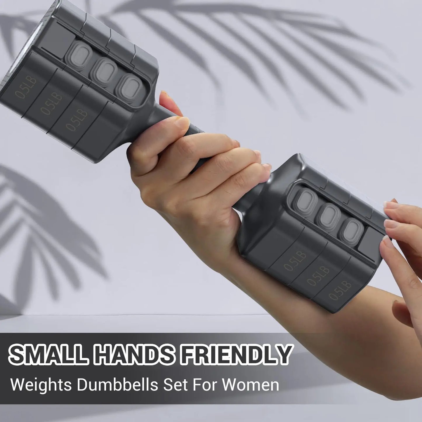 Adjustable Dumbbells 4-in-1 (2-5lb Each) Fast-Adjust Free Weights