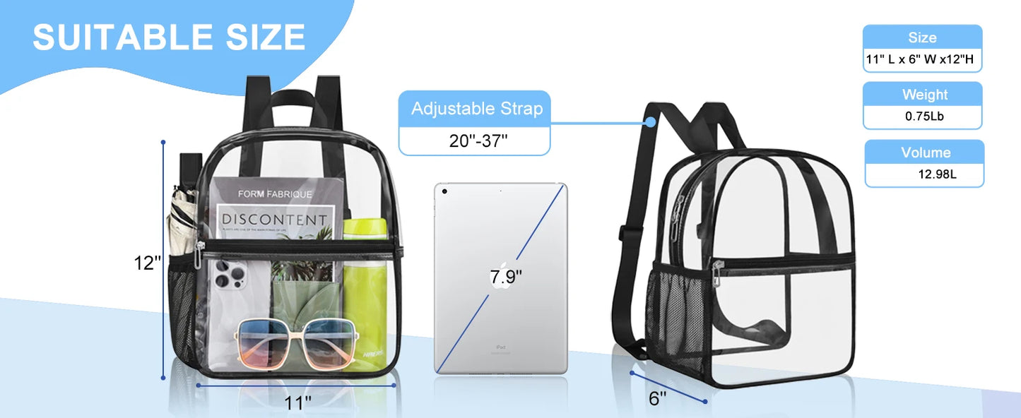 Stadium Approved Clear Mini Backpack