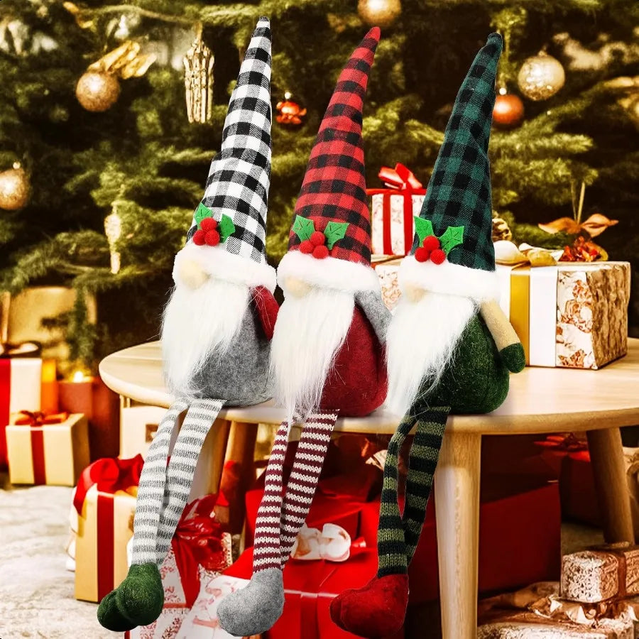 3Pcs Christmas Gnomes Plush Xmas Gnomes Santa